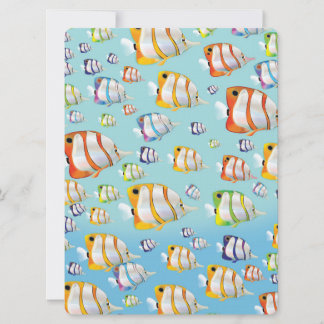 Australia Tropical fish travel poster Invitation