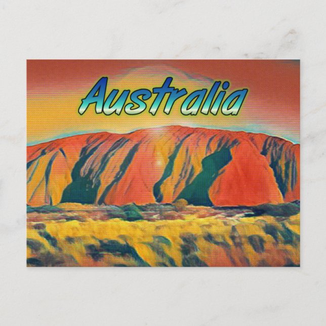 Australia Uluru Ayers Rock surreal Postcard (Front)