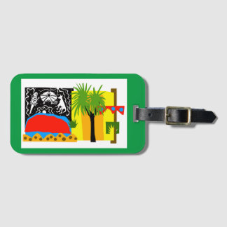 Australia - ULURU - Outback - desert  - Green Luggage Tag