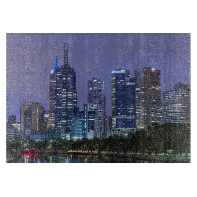 Australia, Victoria, Melbourne, skyline along Cutting Board (Front)