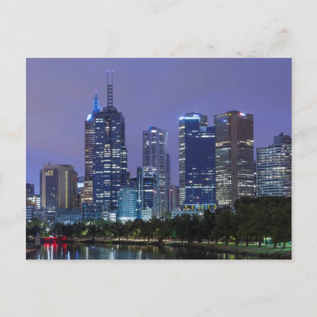 Australia, Victoria, Melbourne, skyline along Postcard (Front)