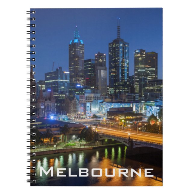 Australia, Victoria, Melbourne, skyline with Notebook (Front)