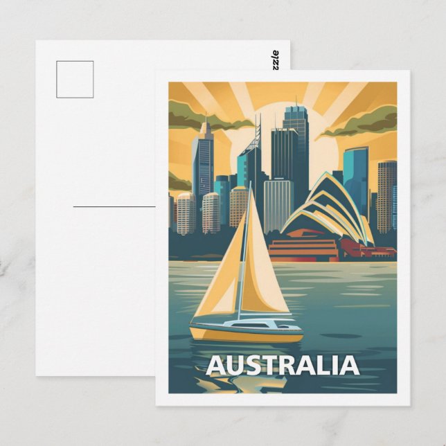 Australia Vintage Famous Travel Place Postcard (Front/Back)