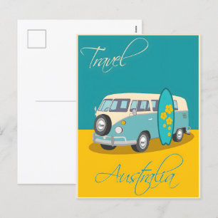 Australia vintage poster holiday postcard