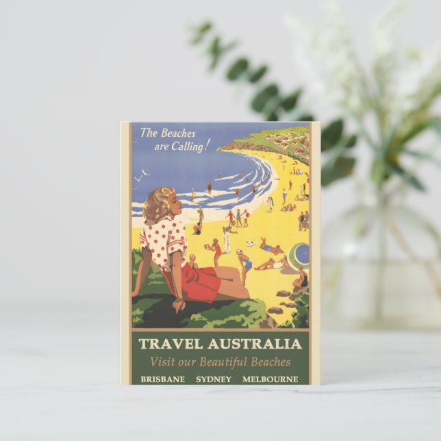 Australia vintage poster postcard (Standing Front)