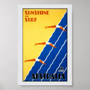 Australia Vintage Poster Restored