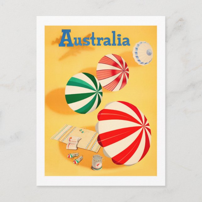 Australia vintage travel postcard (Front)