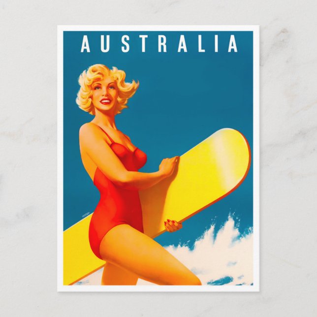 Australia vintage travel postcard (Front)
