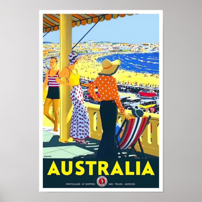 Australia vintage travel poster (Front)