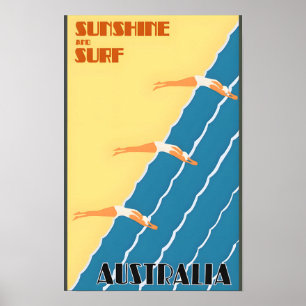 Australia Vintage Travel Poster