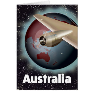 Australia vintage vacation poster