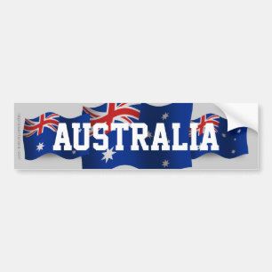 Australia Waving Flag Bumper Sticker