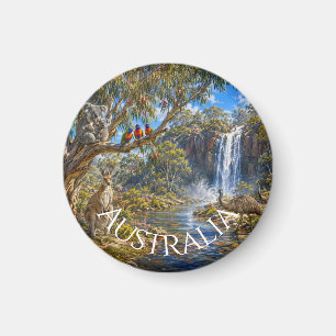 Australia Wildlife Panoramic Landscape Fridge  Magnet