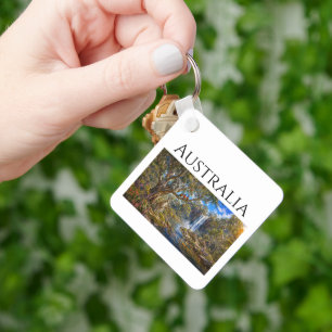 Australia Wildlife & Waterfall Panoramic Keychain