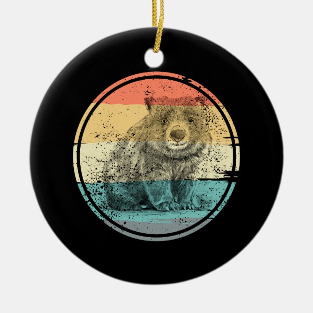 Australia Wombat Ceramic Ornament (Front)