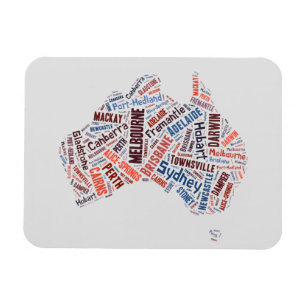 Australia Word Art Magnet