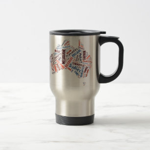 Australia Word Art Travel Mug