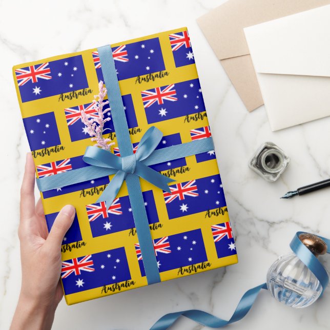 Australia Wrapping Paper, Australian Flag patriot Paper (Gifting)