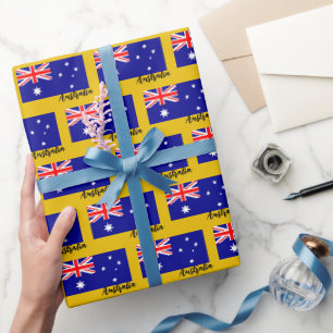 Australia Wrapping Paper, Australian Flag patriot Wrapping Paper