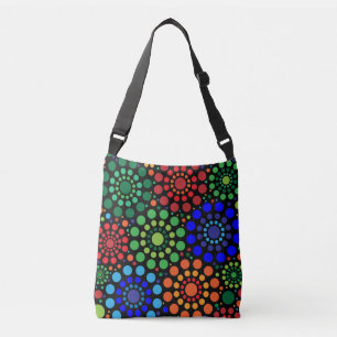Australian aboriginal art circles crossbody bag