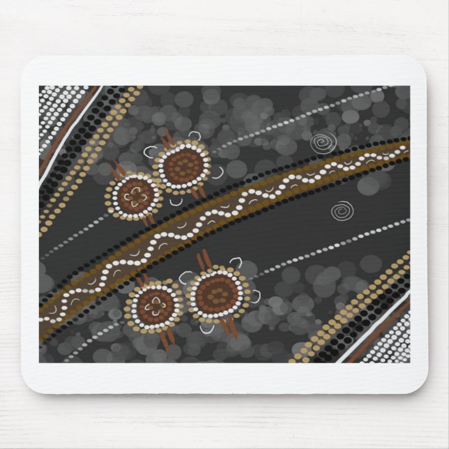 Australian Aboriginal Art - Lost Tribes Mouse Pad (Front)