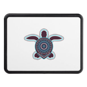 Australian Aboriginal Art Turtle Trailer Hitch Cover