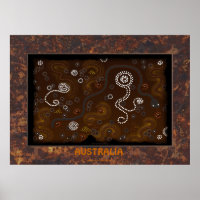 Australian Aboriginal Desert Art History Poster IV