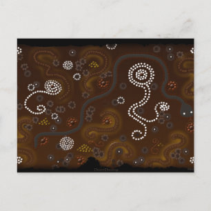 Australian Aboriginal Desert Art Postcard