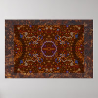 Australian Aboriginal Desert Art Poster