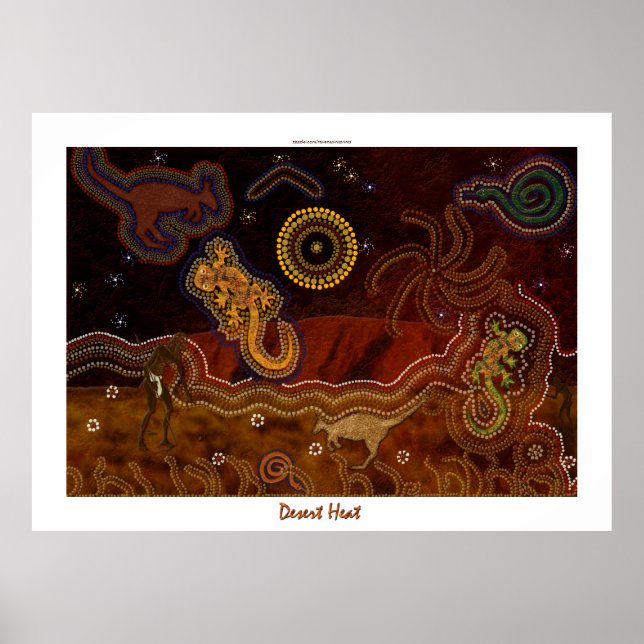Australian Aboriginal Desert Heat Poster (Front)