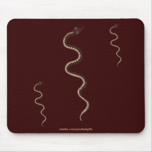 Australian Aboriginal Desert Snake Art Mouse Pad