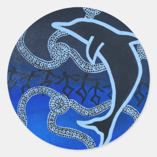 Australian Aboriginal Dolphin sticker