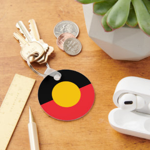 Australian Aboriginal flag Keychain