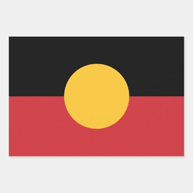Australian Aboriginal flag  Wrapping Paper Sheet (Front)