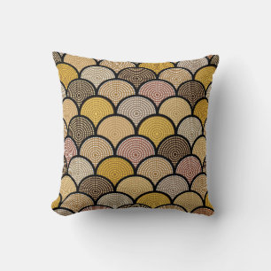 Australian aboriginal seamless vintage pattern wit throw pillow