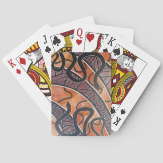 Australian Aboriginal snake playing cards