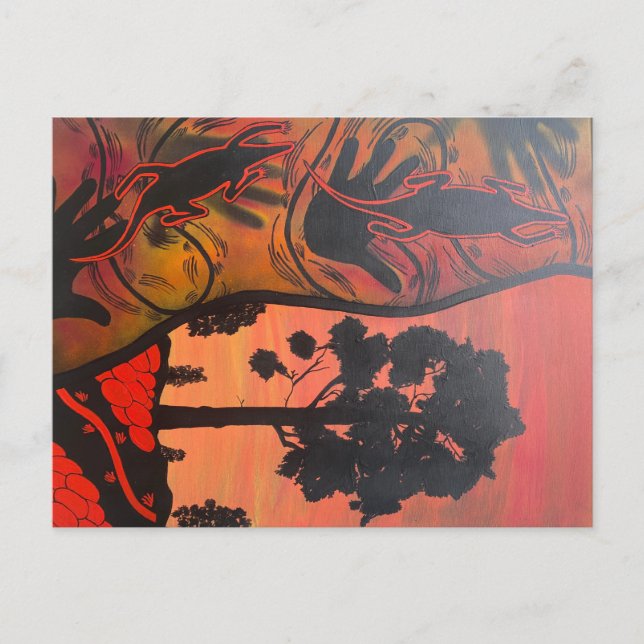 Australian Aboriginal spring time post card  (Front)