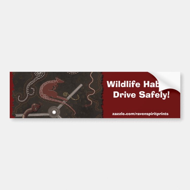 Australian Aboriginal Style Art Bumper Sticker (Front)
