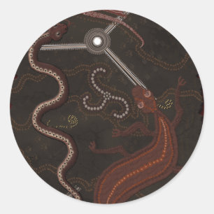Australian Aboriginal Style Art Stickers