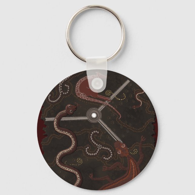 Australian Aboriginal Style Keychain (Front)