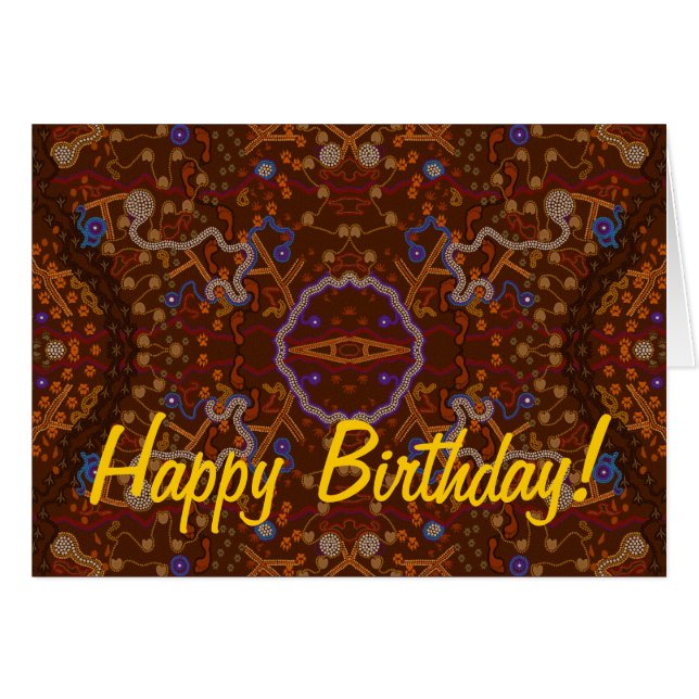 Australian Aboriginal-style Walkabout Art Design (Front Horizontal)