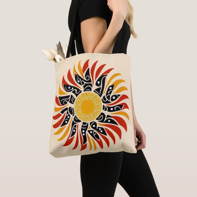 Australian Aboriginal Sunshine Art Tote Bag (Close Up)
