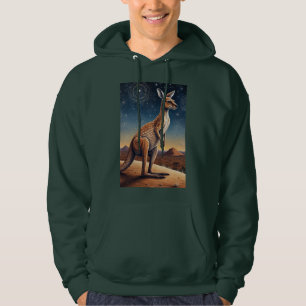 Australian Aboriginal-themed Kangaroo Scene Hoodie