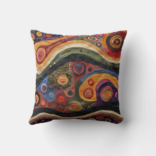 Australian Aboriginal Throw Pillow