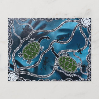 Australian Aboriginal turtle post card