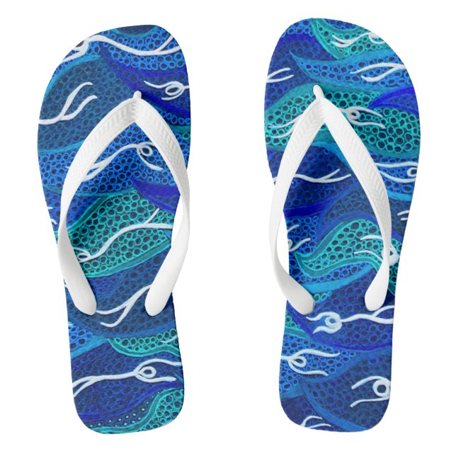 Australian Aboriginal Water Spirits Thongs (Footbed)