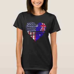 Australian American Grown Heart USA Patriot Herita T-Shirt