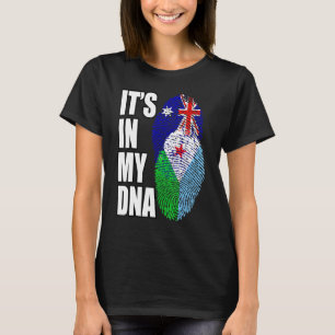 Australian And Djiboutian Mix DNA Flag Heritage T-Shirt
