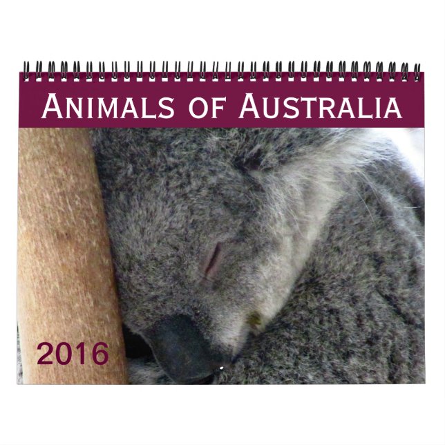 australian animals 2016 calendar (Cover)