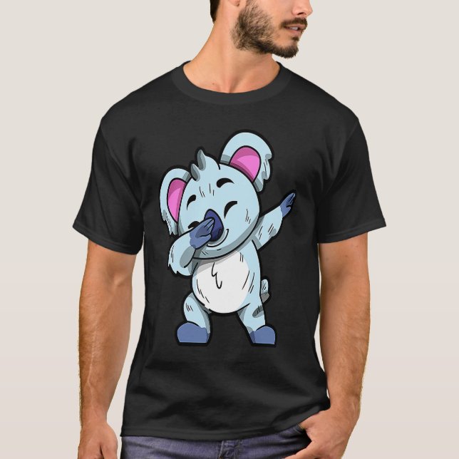 Australian Animals Cute Dabbing Koala Bear T-Shirt (Front)